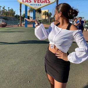 White Bell Sleeve Top